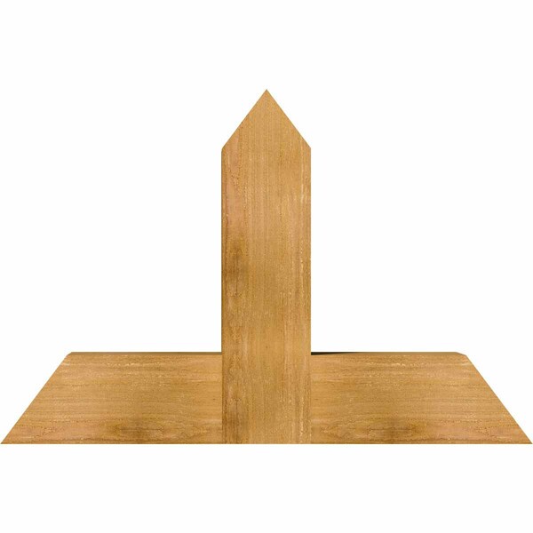 Ekena Millwork Portland Rough Sawn Timber Gable Bracket, Western Red Cedar, 36"W x 24"H x 6"D x 6"F, 16/12 Pitch GBW036X24X0606POR00RWR - main